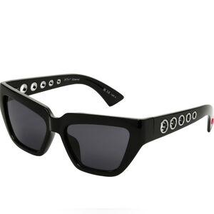 Betsey Johnson Black Sunglasses with Silver Accents